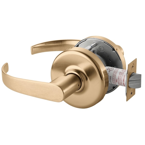 Grade 1 Passage/Closet Cylindrical Lock, Princeton Lever, Non-Keyed, Satin Bronze Finish, Non-handed
